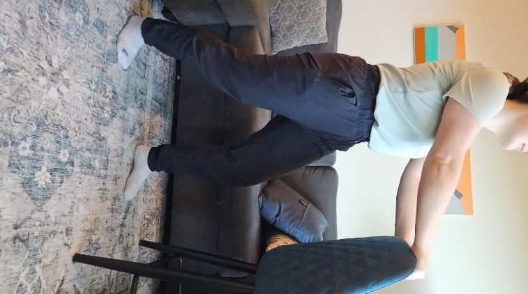 Demonstration of the Staggered Calf Stretch