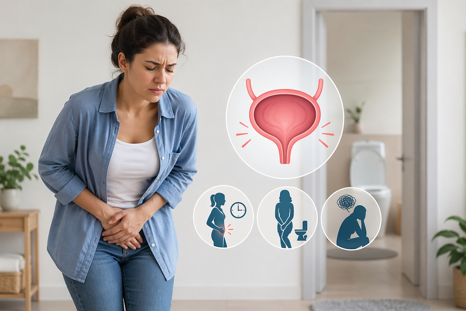 What does overactive bladder feel like